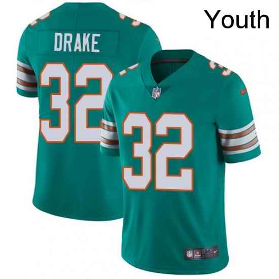 Youth Nike Miami Dolphins 32 Kenyan Drake Elite Aqua Green Alternate NFL Jersey